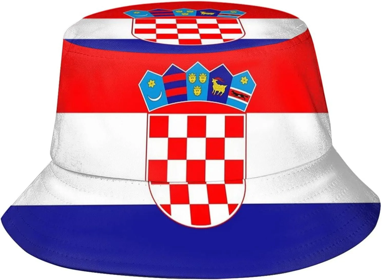 Croatia Flag Bucket Hats Fashion Sun Cap Packable Outdoor Croatian Fisherman Hat for Women and Men