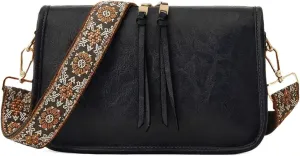 Crossbody Bag for Women Leather Hobo Purse Bag Trendy Small Crossbody Purse with Wide Strap Multiple for Everyday