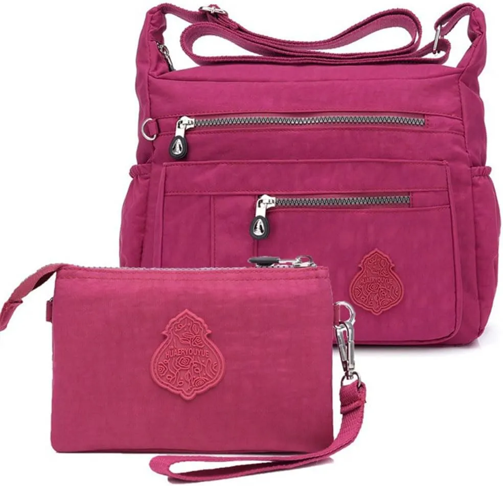 Crossbody Bag for Women Nylon Waterproof Shoulder Handbags Purse Messenger Bag Ladies Travel Bag Pocketbooks