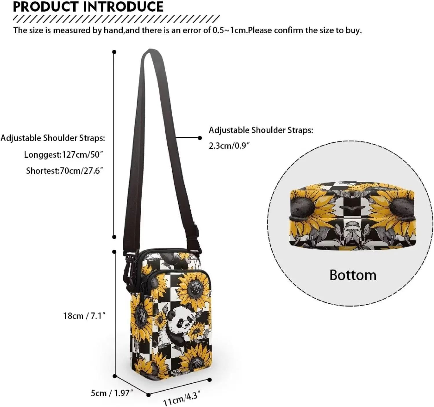 Crossbody Bag Sling Phone Wallet Purse Handbags for Women Men Travel