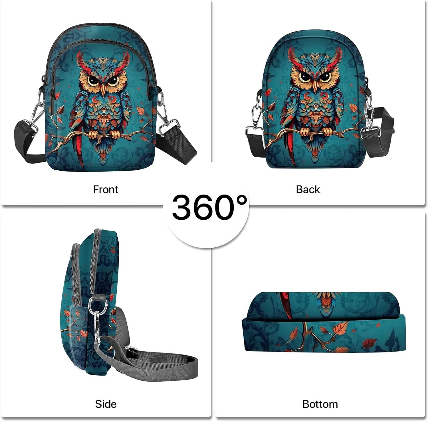 Crossbody Bags for Women Cell Phone Crossbody Bag Lightweight Over Shoulder Handbag Purse with Adjustable Strap