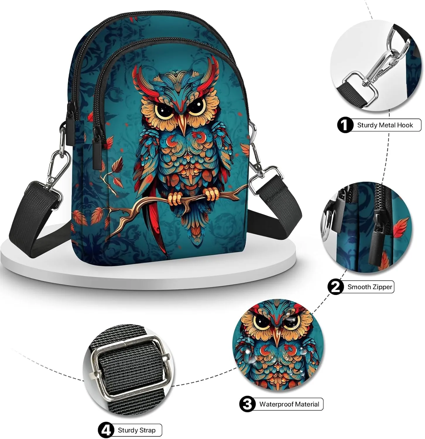 Crossbody Bags for Women Cell Phone Crossbody Bag Lightweight Over Shoulder Handbag Purse with Adjustable Strap