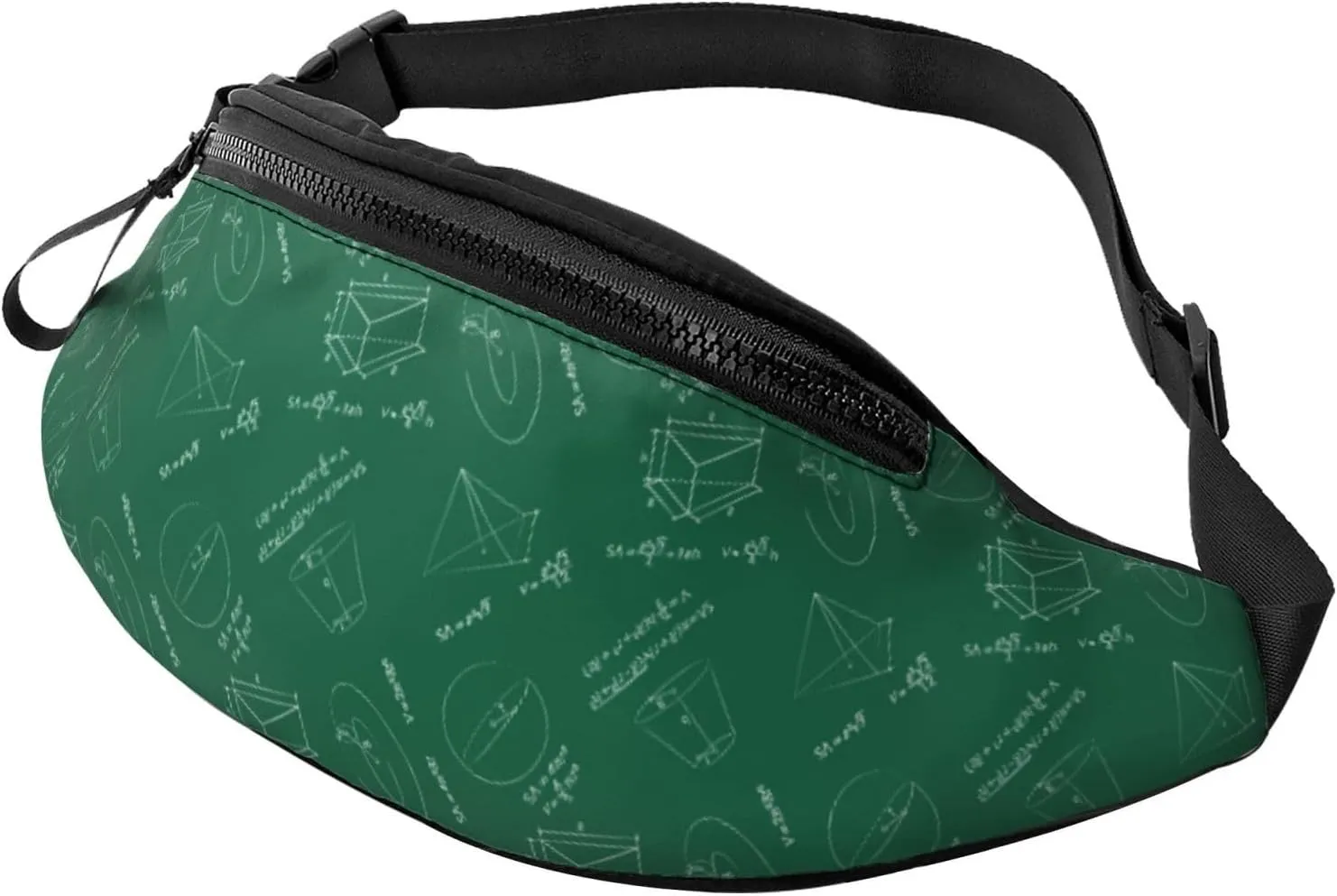 Crossbody Bags For Women Men - Green Math Equation Print Fanny Packs For Women Cross Body, Cross Body Bag Mens