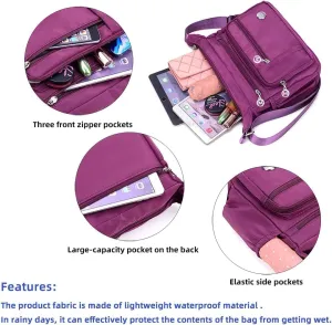 Crossbody Bags for Women Waterproof Shoulder Bag Multi Pocket Messenger Bag Casual Lightweight Travel Daily Purse