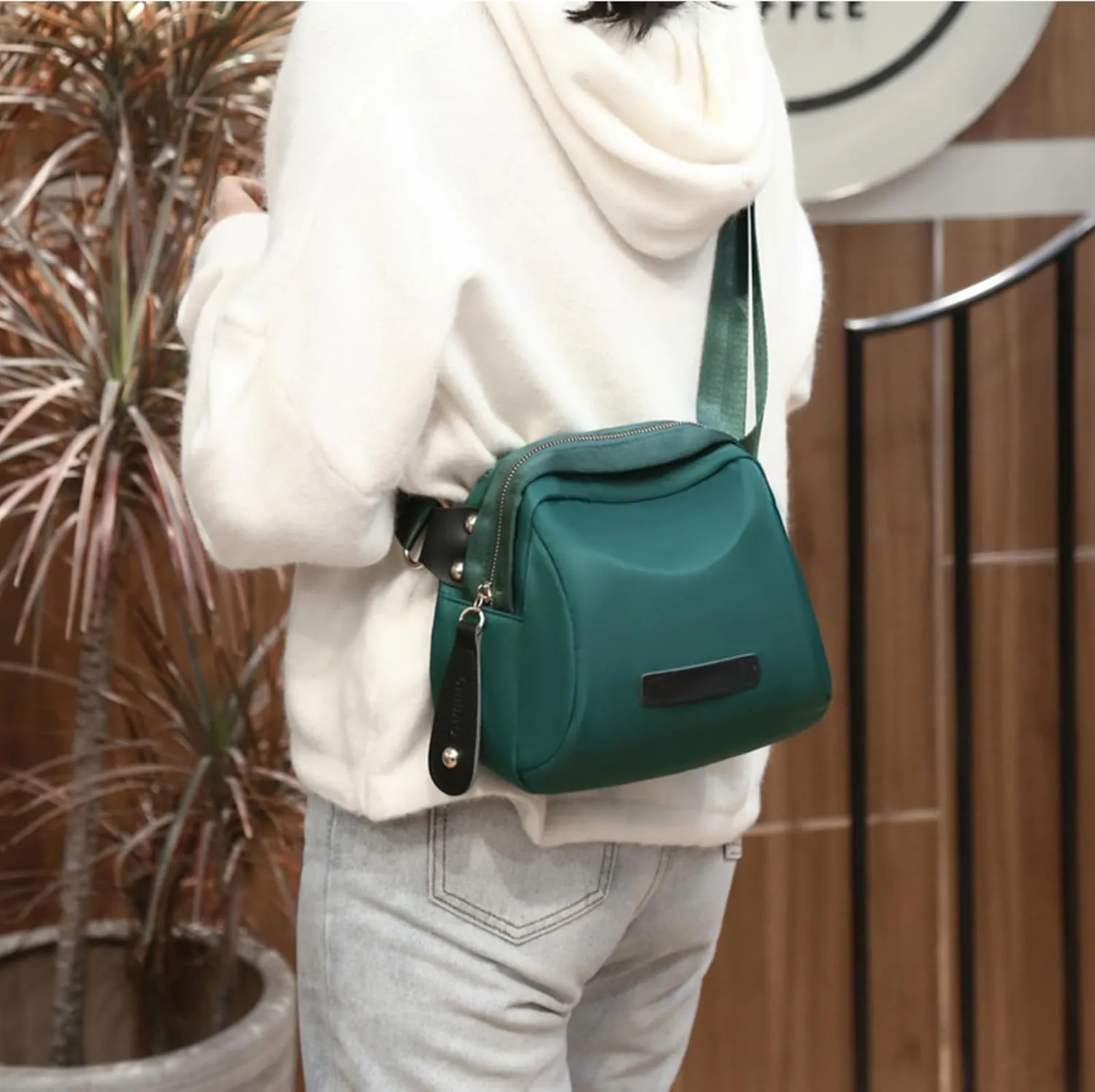Crossbody Bags for Women, with Adjustable Strap, Multifunctional Fashion Ladies Shoulder Bag, Nylon Tote Satchel