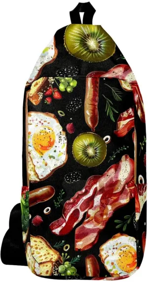 Crossbody Bags for Women,Crossbody Bag Men,Small Sling Bag,Food Breakfast,Crossbody Purse