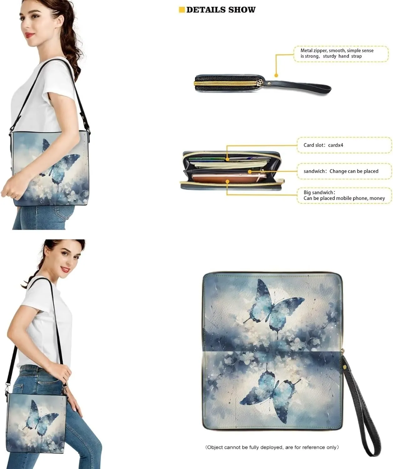 Crossbody Purse and Wallet Set Leather Tote Bag Top Handle Satchel Handbag with Wristlet Wallet for Women Girls