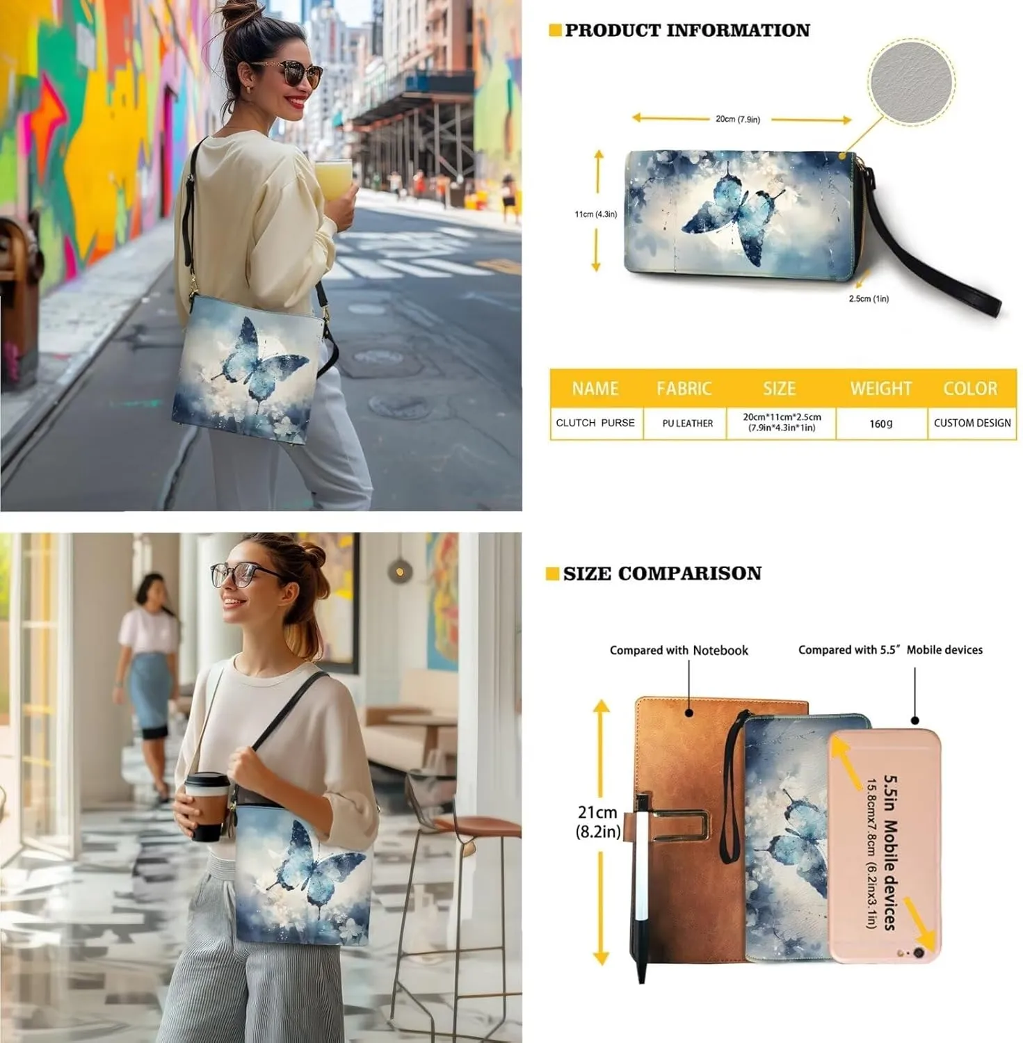 Crossbody Purse and Wallet Set Leather Tote Bag Top Handle Satchel Handbag with Wristlet Wallet for Women Girls