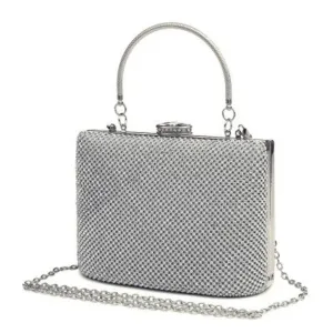 Crystal Bride Clutch Bag - Silver