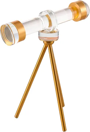 Crystal Statue Gift Modern Minimalist Astronomical Telescope Desktop Decoration Living Room Decoration Crystal Artwork Decoration for Office,Living Room,Bedroom