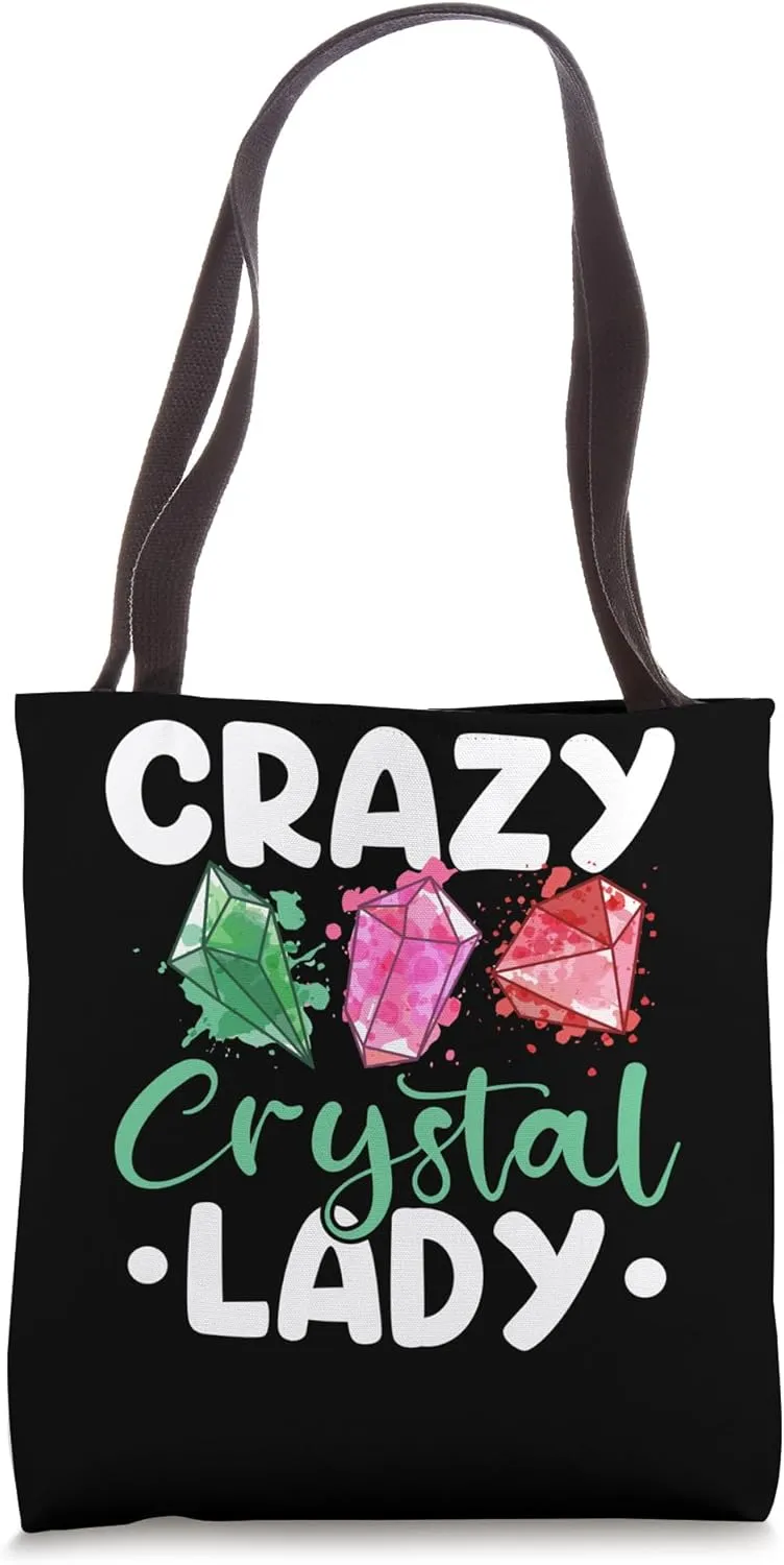 Crystal Stone Funny Crystalline Rock Gemstone Tote Bag