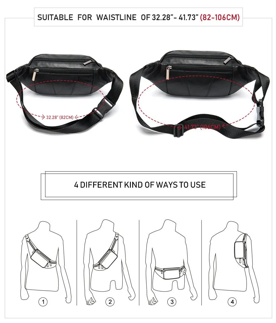 Custom Name Engraving Fanny Pack- For Men