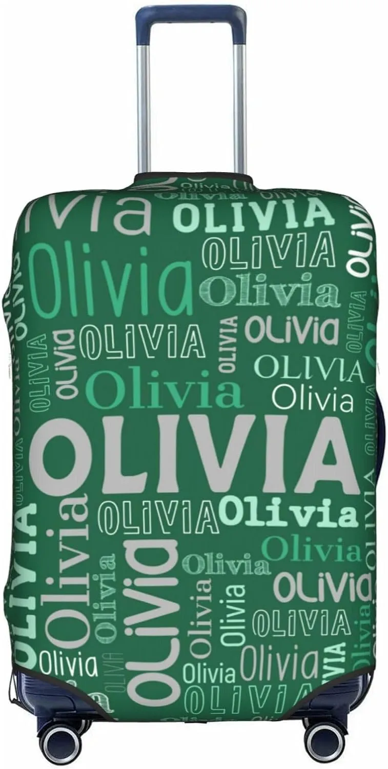 Custom Name Suitcase Cover - 4 Sizes, Personalized Elastic Baggage Covers for Travel Business, Customized Luggage Cover With Zipper - Gifts for Team Men Women Boys Girls