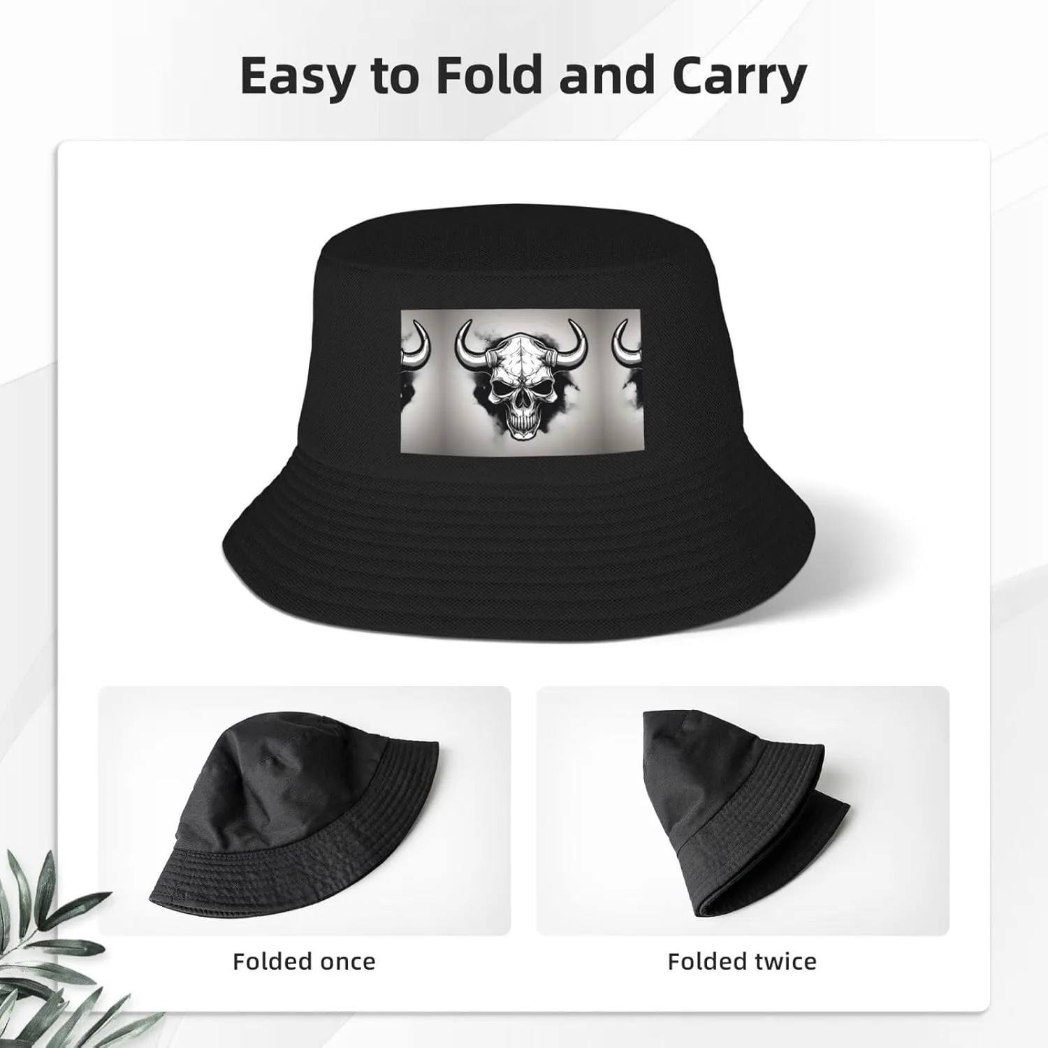 Cute Deer Print Bucket Hat for Women and Men Packable Travel Summer Beach Hat Sun Hats Hiking Hat