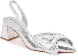 Cynthia - Women’s Block Heel Pointed Toe Slingback