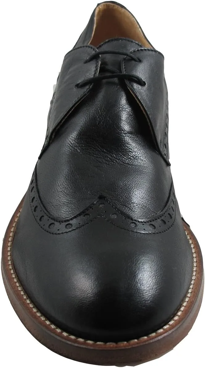 DA'VINCI 4128 Men's Italian Lac Up Wingtip Shoes