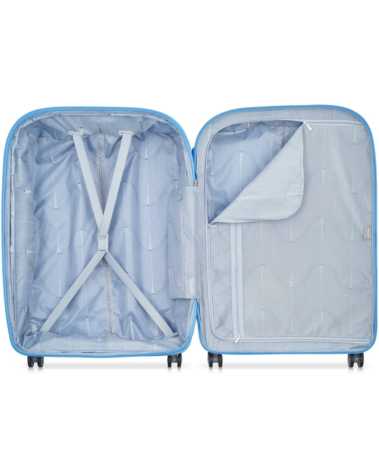Delsey Clavel 83cm 4 Wheel Expandable suitcase Lavender Blue