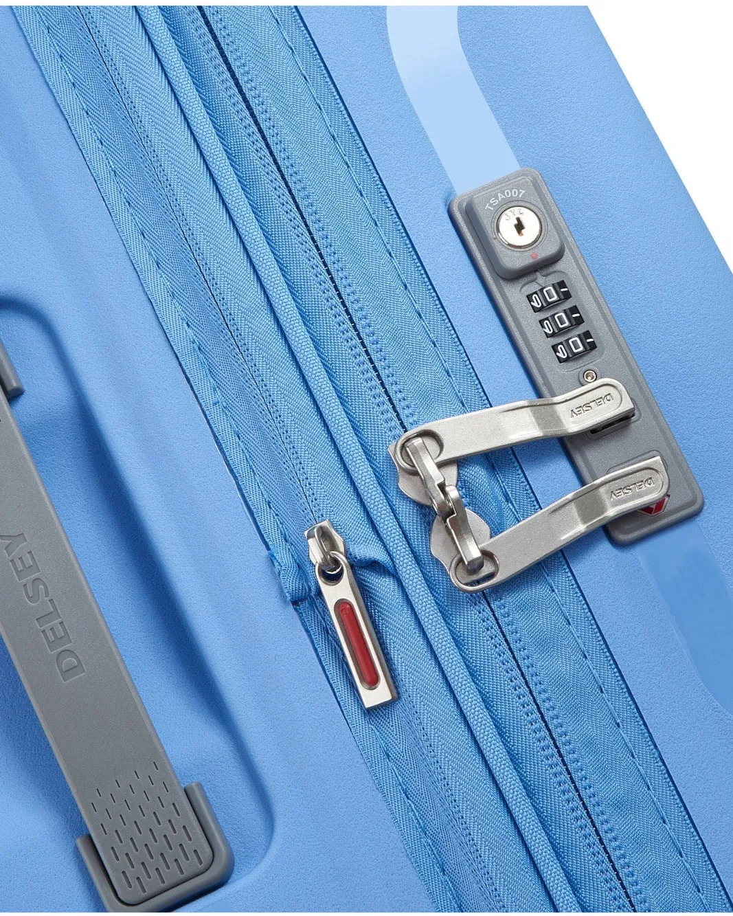 Delsey Clavel 83cm 4 Wheel Expandable suitcase Lavender Blue