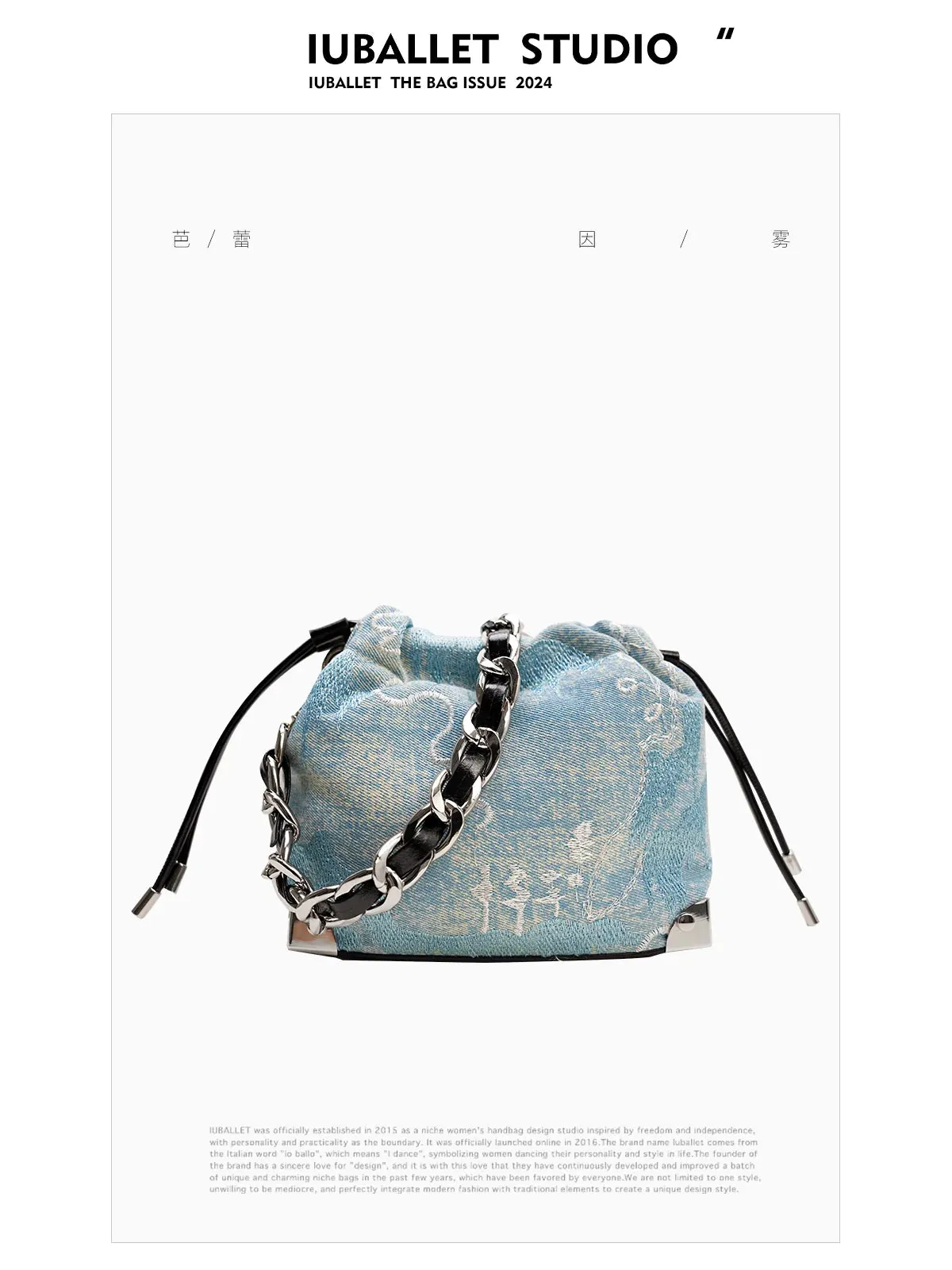 Denim Bucket Crossbody
