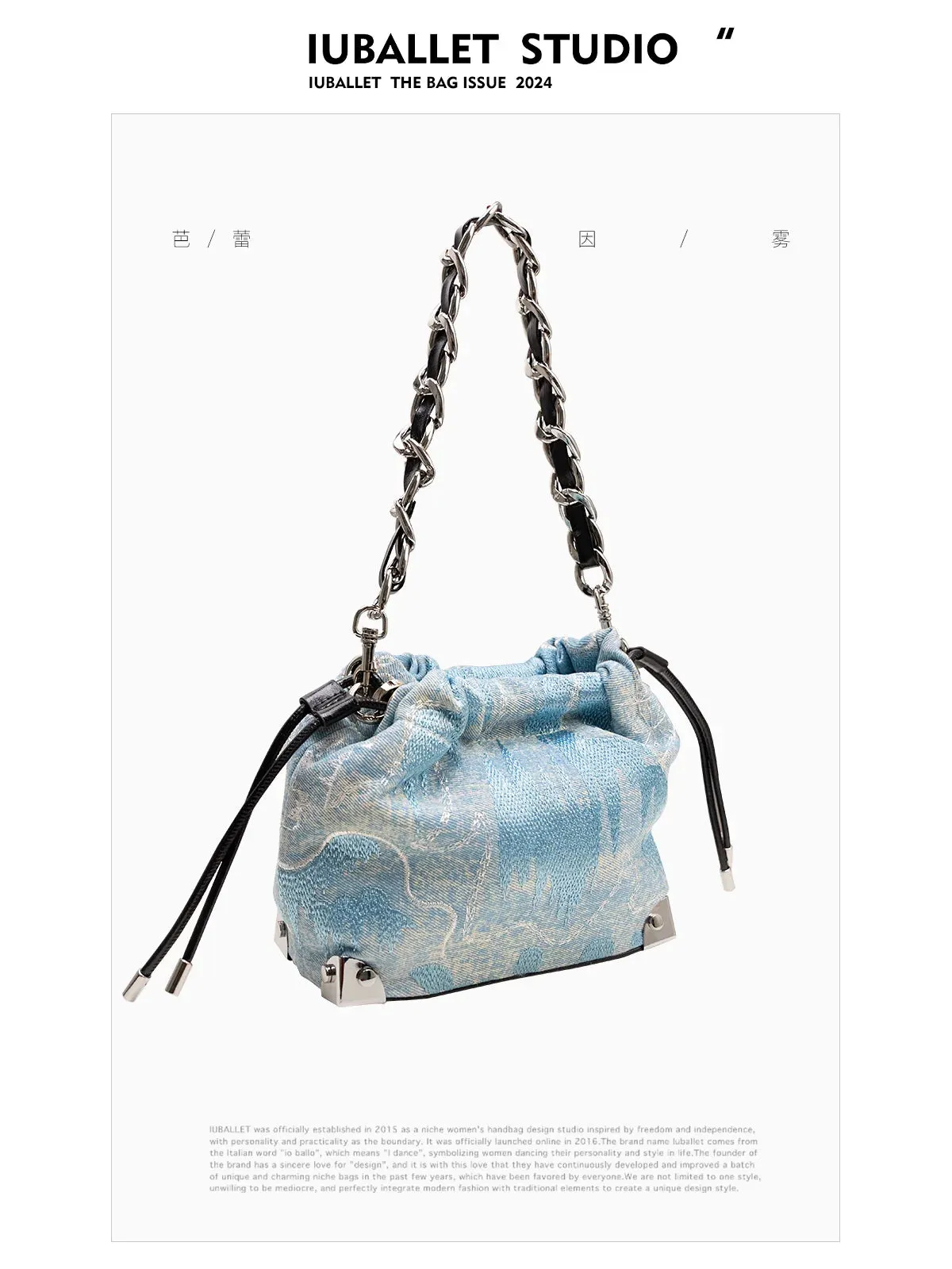 Denim Bucket Crossbody