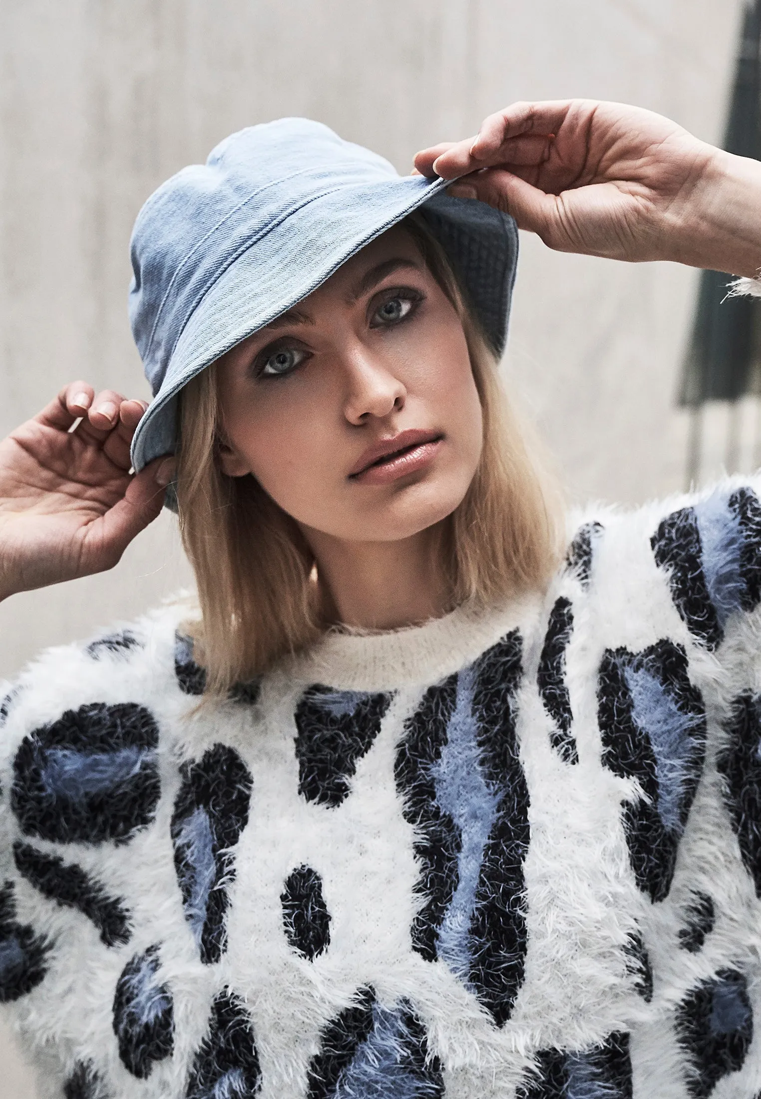 Denim Bucket Hat One Size
