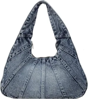 Denim Purse, Trendy Jean Purses for Women Denim Hobo Bag Y2K Shoulder Bag Handbags