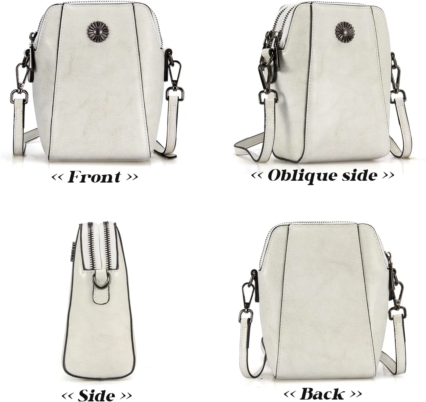 Designer Leather Small Crossbody Bags Purses for Women Cell Phone Bag Soft Women's Shoulder Handbags Gifts for Women