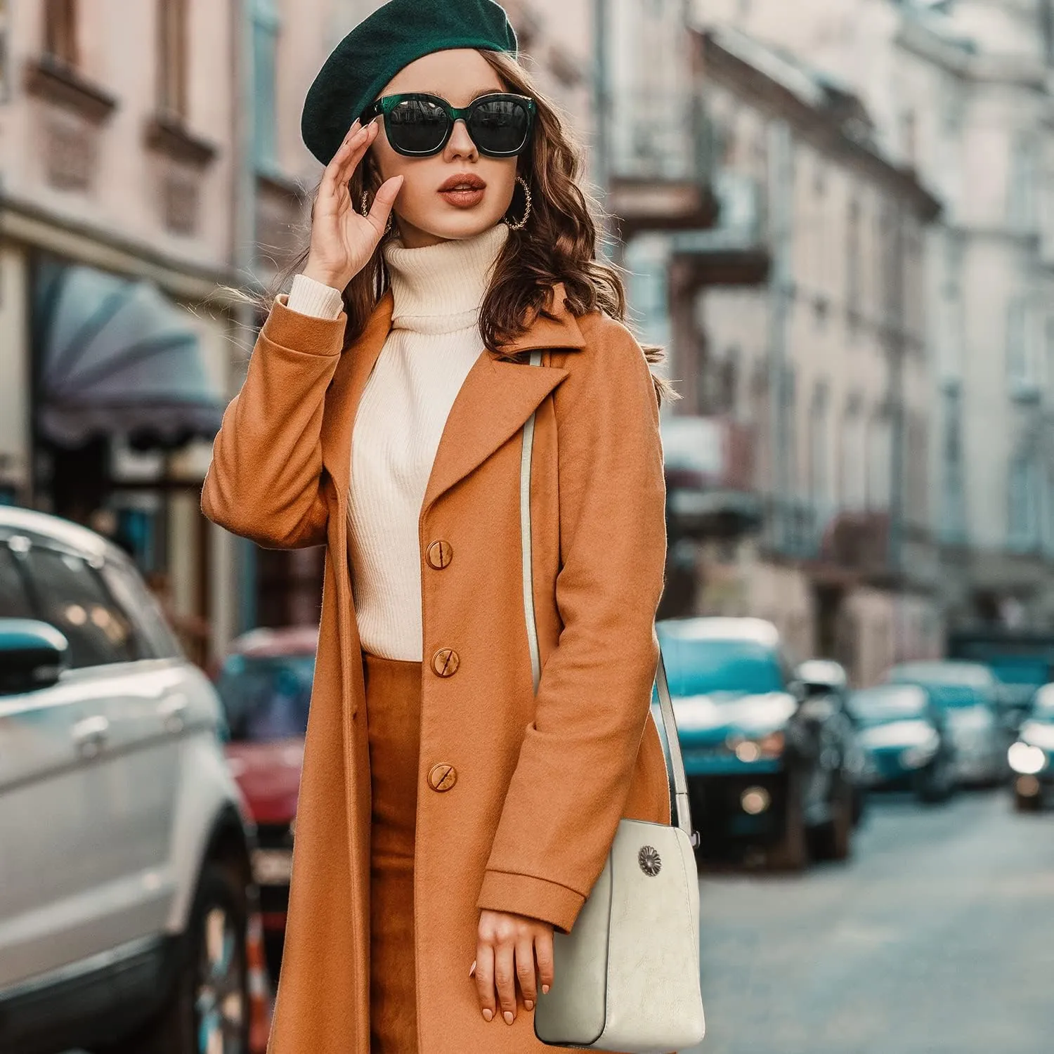 Designer Leather Small Crossbody Bags Purses for Women Cell Phone Bag Soft Women's Shoulder Handbags Gifts for Women