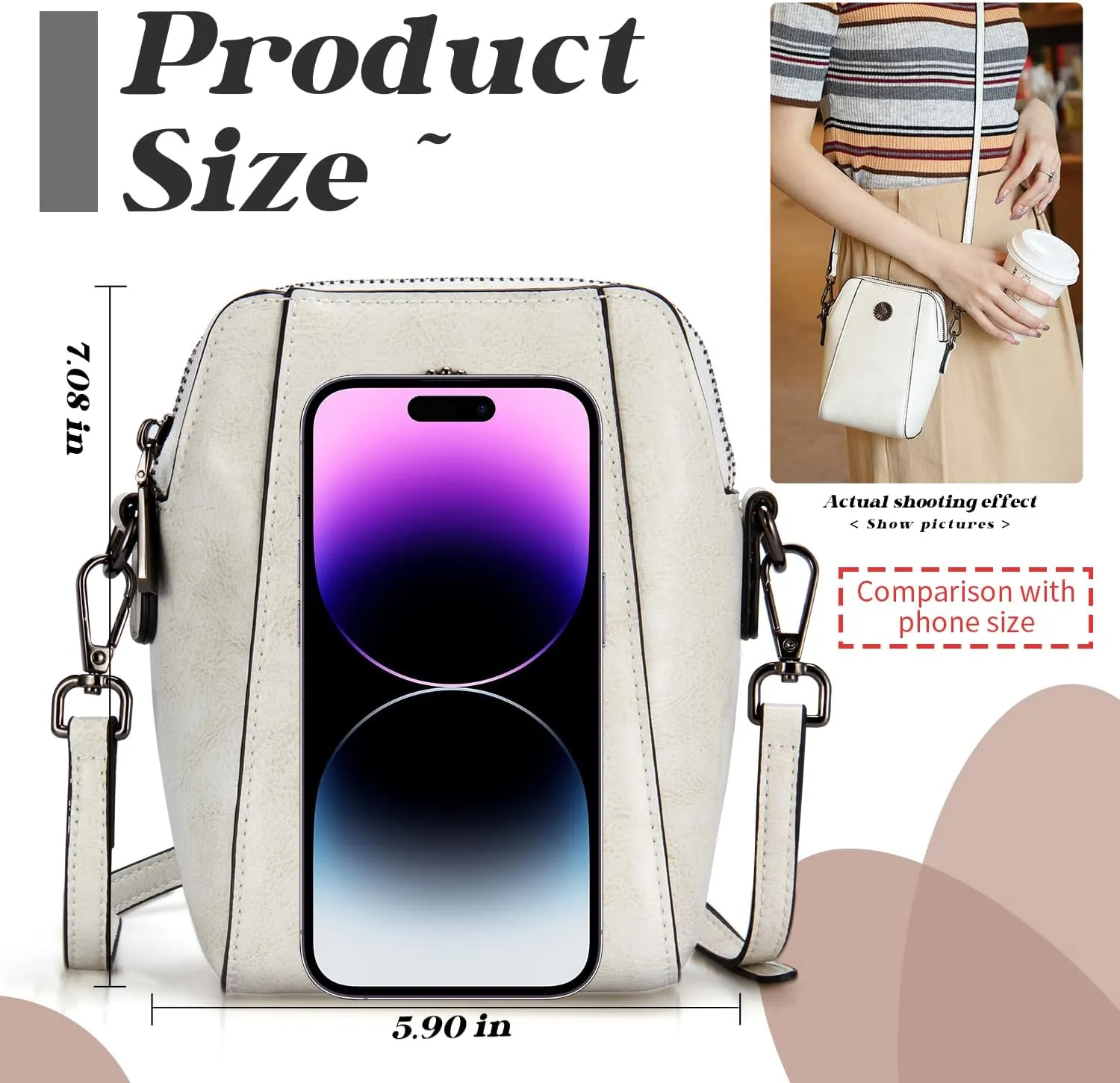 Designer Leather Small Crossbody Bags Purses for Women Cell Phone Bag Soft Women's Shoulder Handbags Gifts for Women