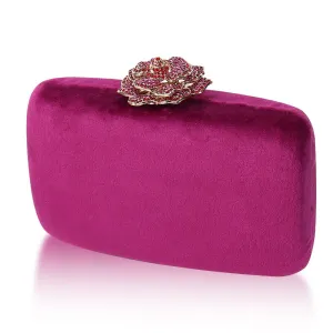 Designer Purse and Handbag Flower Lock Elegant Evening Clutch