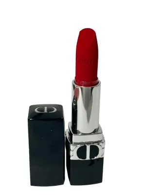 Dior Rouge Lipstick Color # 999 RED VELVET (FULL SIZE) 0.12 OZ / 3.5 G (NEW NO BOX/NEVER USED/NO BOX AS SHOWN)