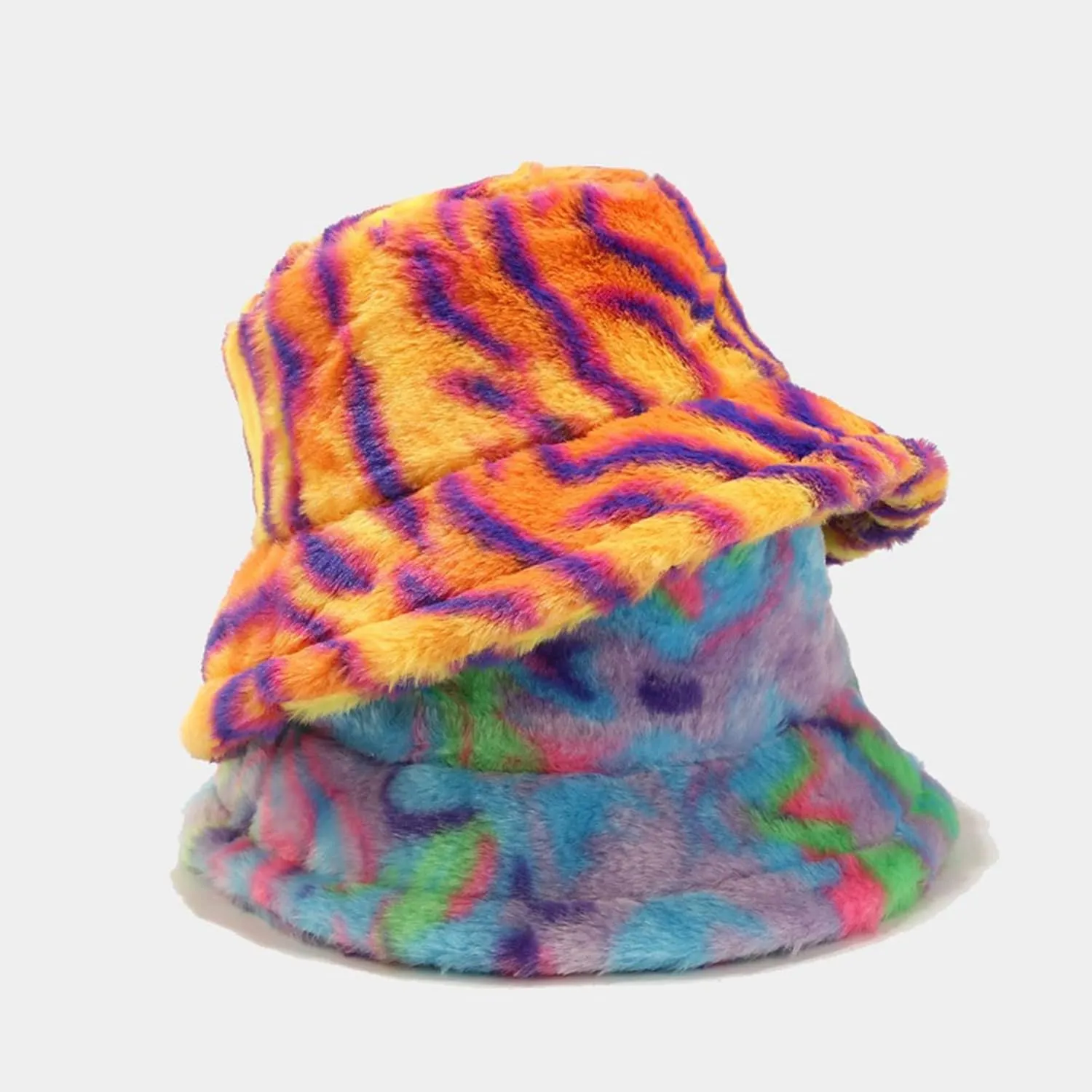 Dirholl Women's Winter Faux Fur Fuzzy Warm Bucket Hat