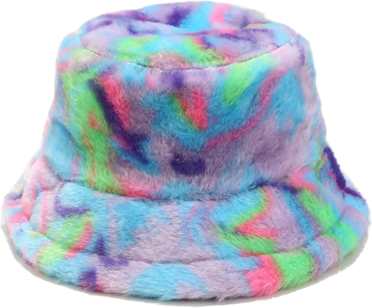 Dirholl Women's Winter Faux Fur Fuzzy Warm Bucket Hat