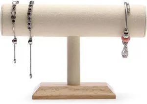Display Stand Rack for Jewelry T Shape Velvet Jewelry Display Removable Bracelet Holder Jewelry Stand Necklace Stand Jewelry Towers and Watch Holder for Home Organization Necklace Holder Display