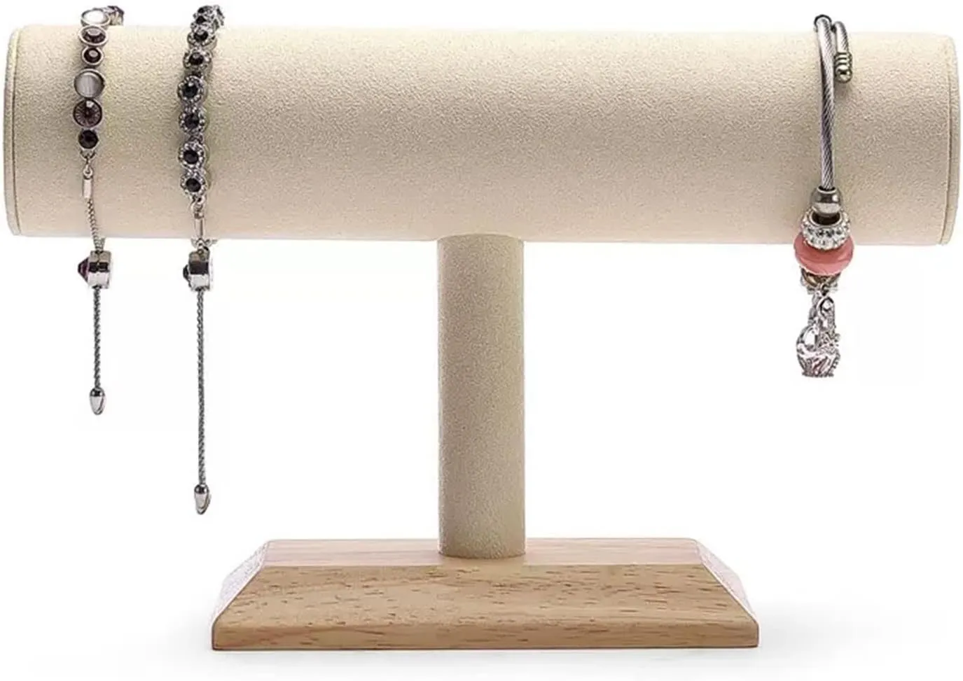 Display Stand Rack for Jewelry T Shape Velvet Jewelry Display Removable Bracelet Holder Jewelry Stand Necklace Stand Jewelry Towers and Watch Holder for Home Organization Necklace Holder Display