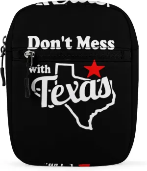 Don't Mess with Texas Small Crossbody Bags for Women Men Sling Purse Shoulder Bag with Adjustable Strap