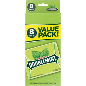 Doublemint Wrigley's Doublemint Chewing Gum, 6 Value Packs (48 packs total)