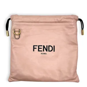 Drawstring pouch Crossbody Bag Pink in Calfskin, Gold hardware