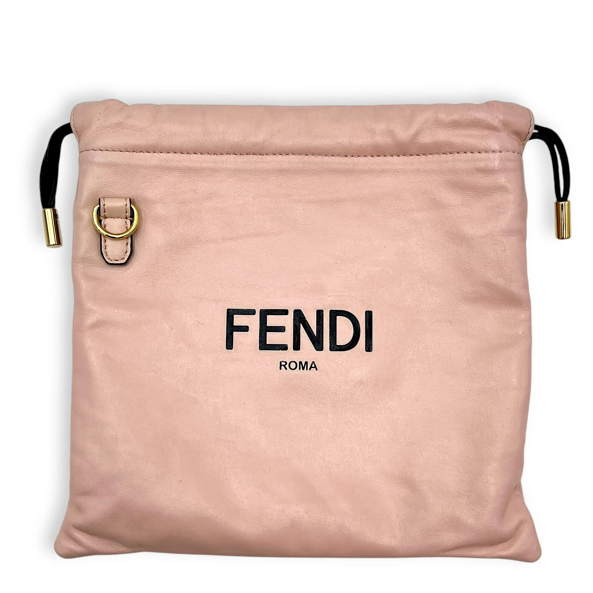 Drawstring pouch Crossbody Bag Pink in Calfskin, Gold hardware