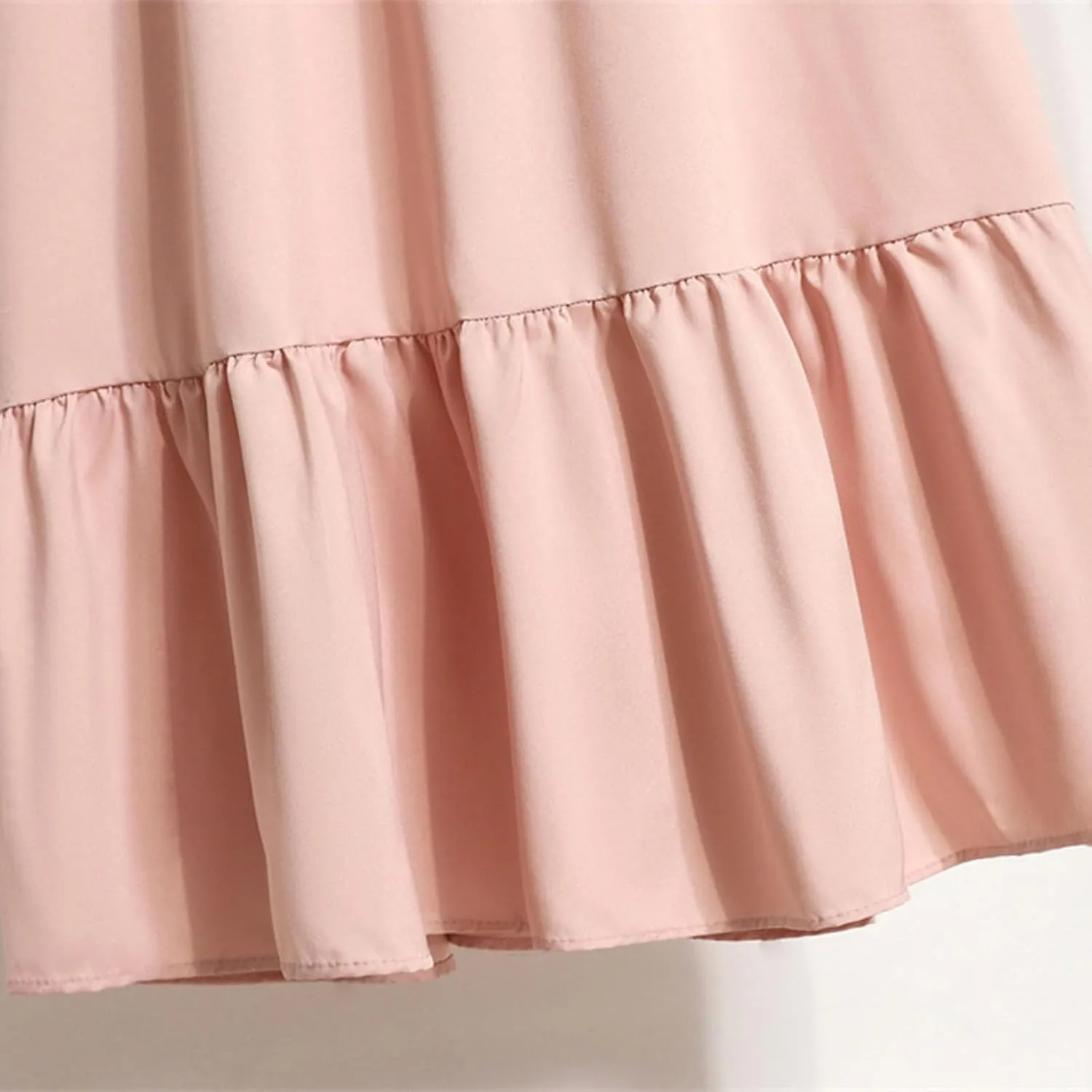 Dresses for Women Fall Casual 2024 Big Hem Elastic Waist Flowy Dress Long Sleeve Comfy Outdoor Vacation Maxi Dresses