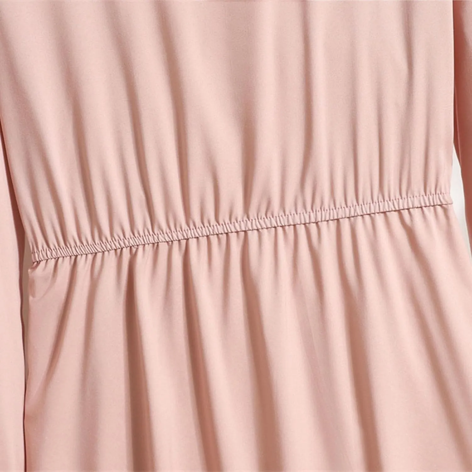 Dresses for Women Fall Casual 2024 Big Hem Elastic Waist Flowy Dress Long Sleeve Comfy Outdoor Vacation Maxi Dresses