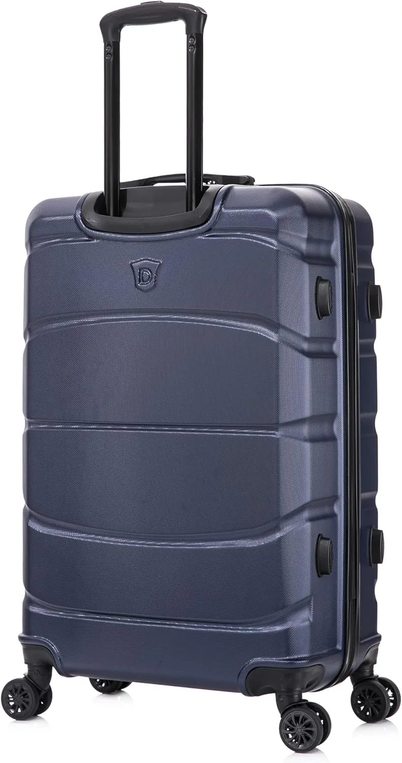 DUKAP SENSE Hardside Luggage with Spinner Wheels | 28 in Durable Lightweight Large Checked Suitcase for Travel | Zipper Clouser Suit Case with Gel Handles and Trolley | Blue