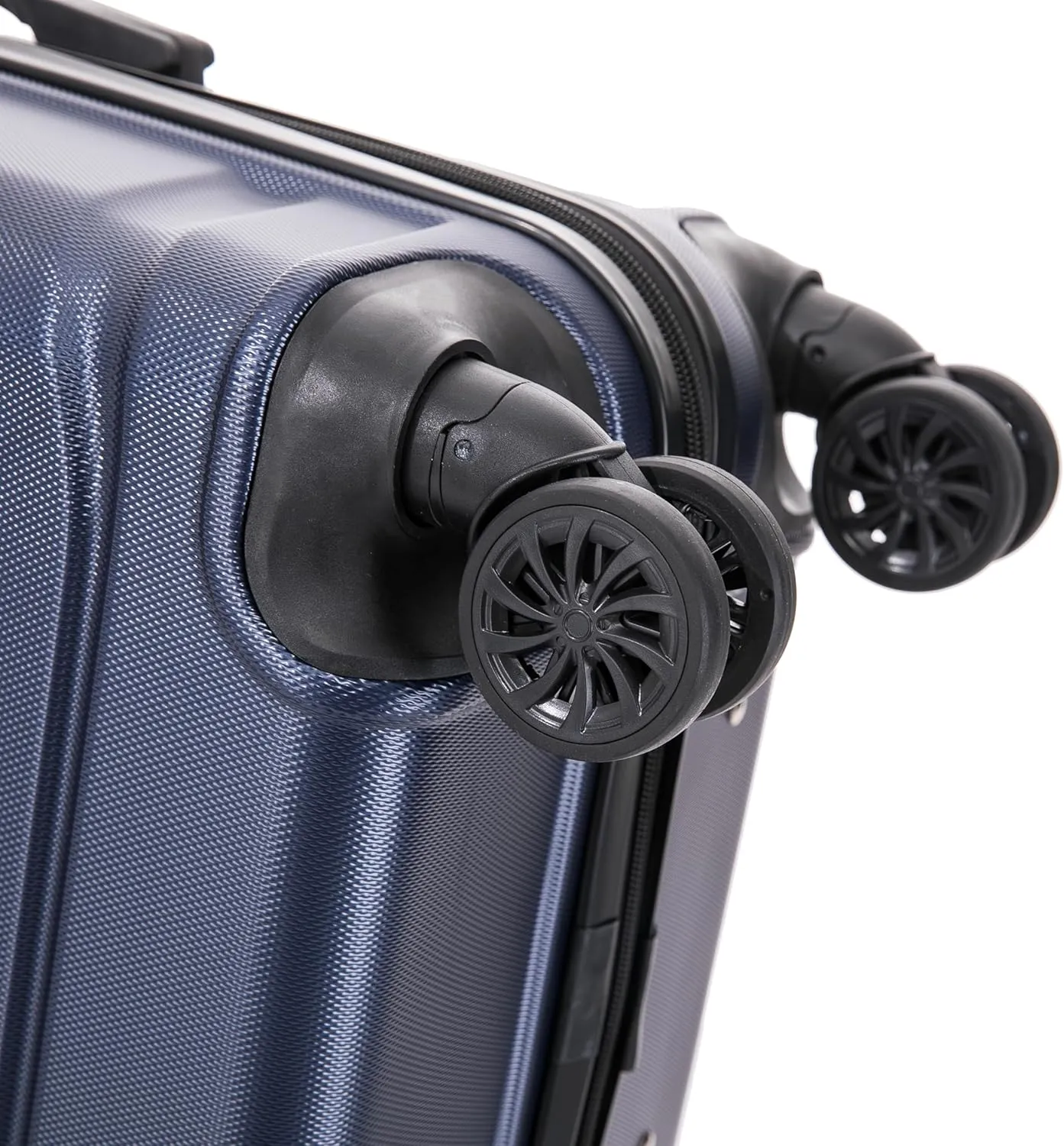 DUKAP SENSE Hardside Luggage with Spinner Wheels | 28 in Durable Lightweight Large Checked Suitcase for Travel | Zipper Clouser Suit Case with Gel Handles and Trolley | Blue
