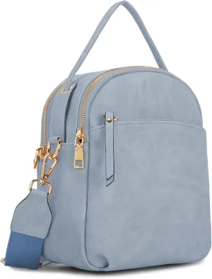 E Multi Pocket Casual Crossbody Bags for Women Lightweight Medium Crossbody Purse with Adjustable Strap