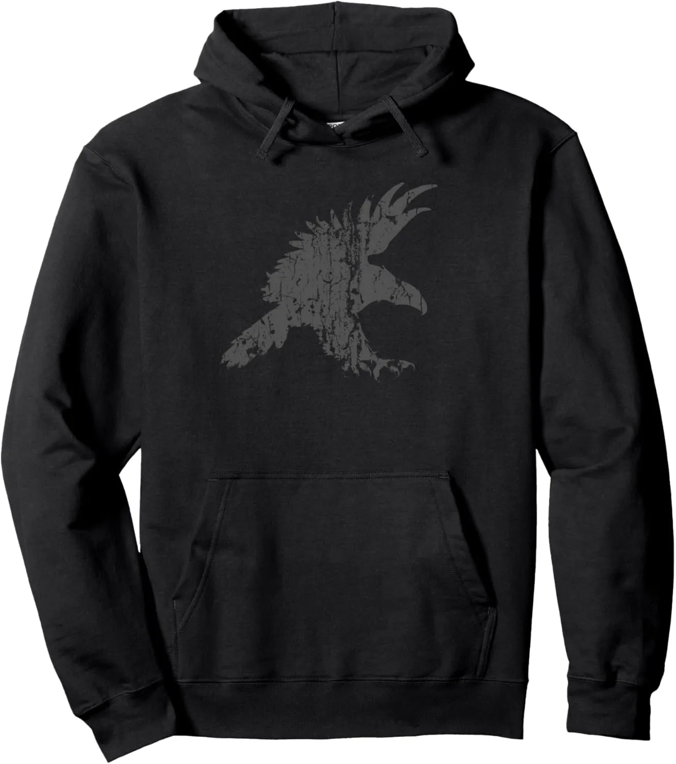 Eagle Vintage Design - Eagle Print Pullover Hoodie