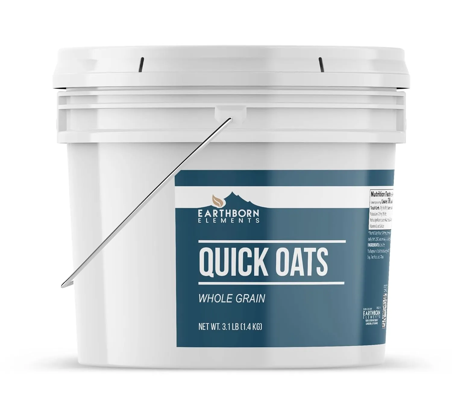 Earthborn Elements Quick Oats 1 Gallon, Bulk Size, Quick Breakfast, Whole Grain Oats