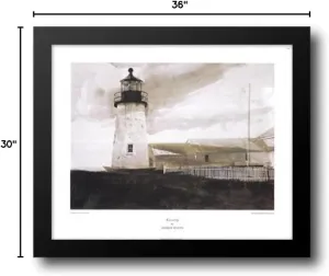 Easterly 36x30 Framed Art Print by Wyeth, Andrew