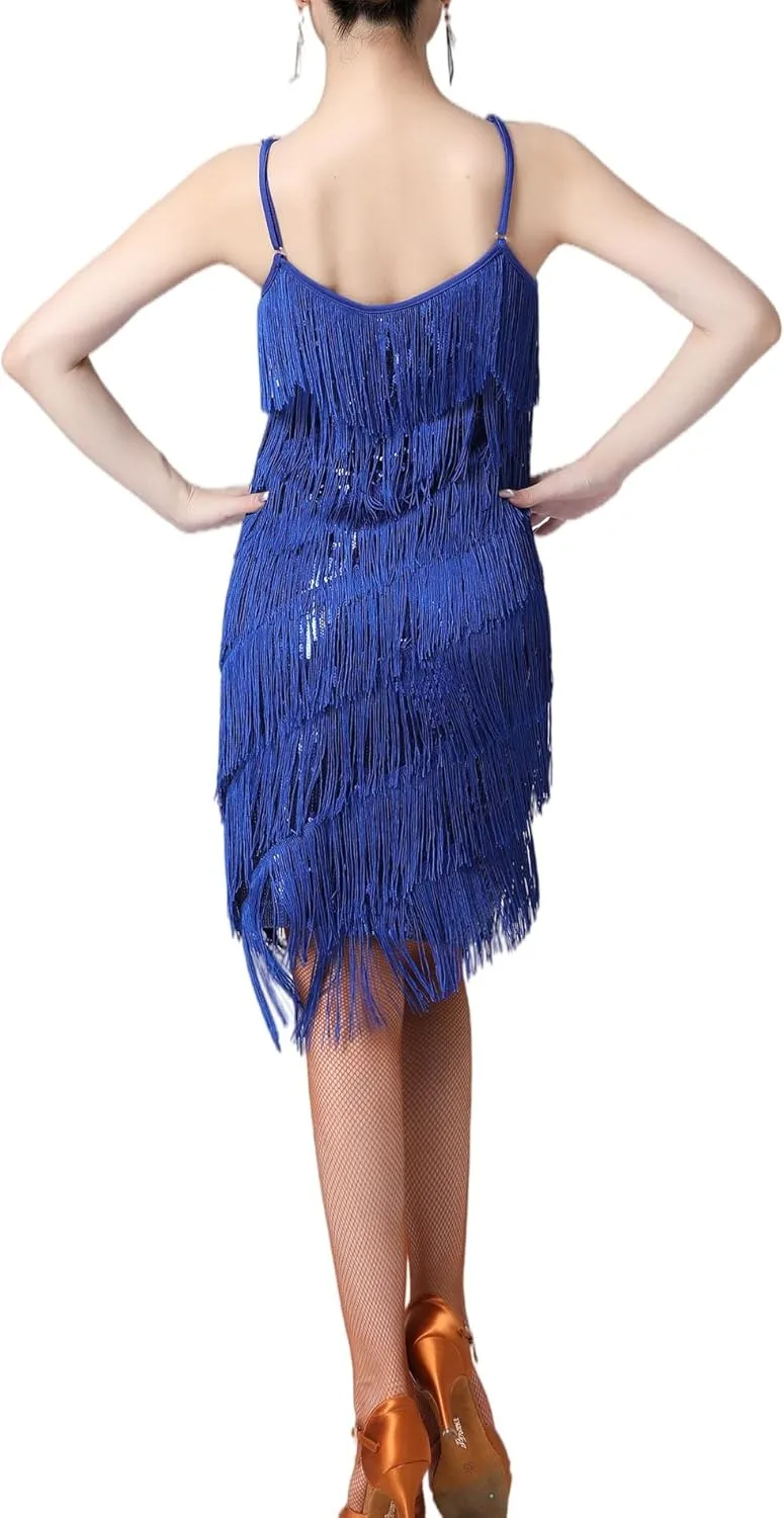 ECDAHICC Women’s Dresses Flapper Dresses 20s Gatsby with All-Over Fringe Mini Dresses
