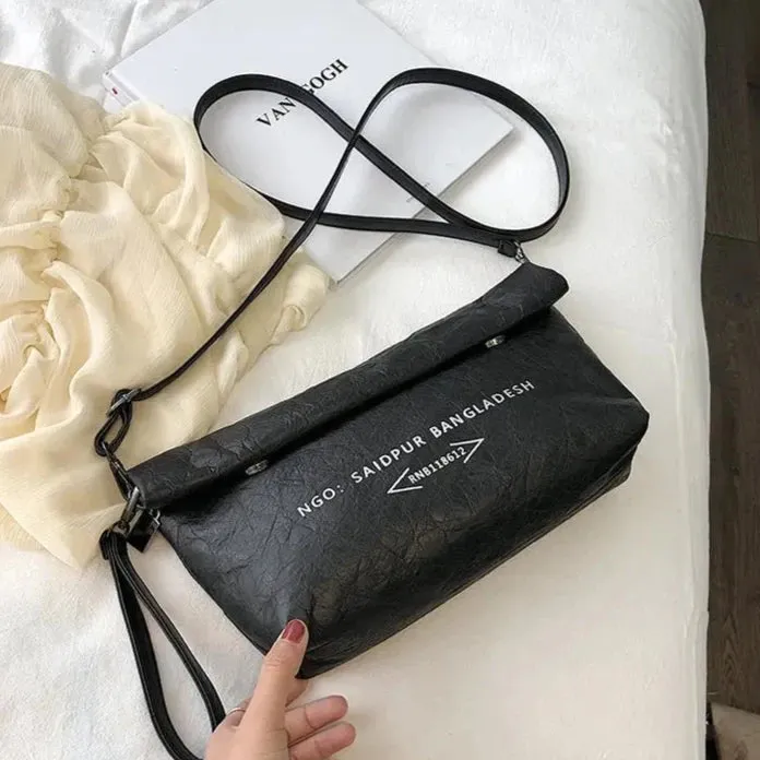 Eco-Friendly Kraft Paper Crossbody Bags