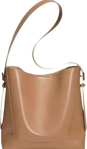 EIATLWomen's bucket bag premium leather shoulder bag, crossbody bag extended shoulder strap upgraded to 5 adjustable levels